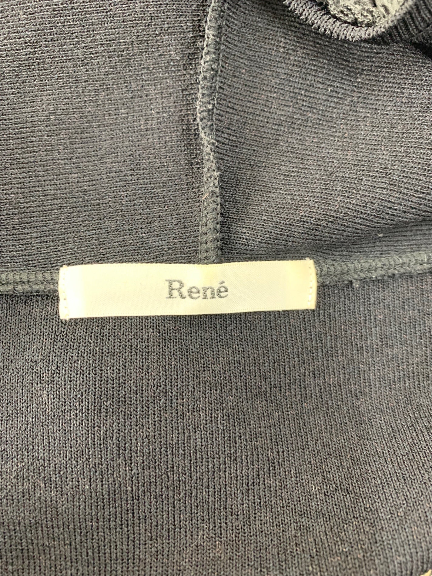 ルネ 6932260 パーカー 38 ブラック フリル ジップアップ IT0JOXNFAHZI