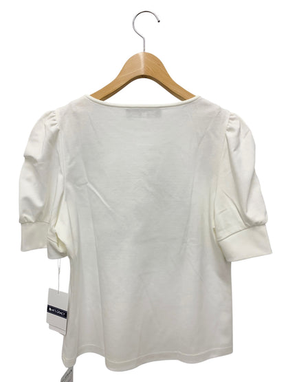 エムズグレイシー 515334 トップス 42 ホワイト リボン ギャザー カタログ掲載品 IT4IYZFLCKJ0