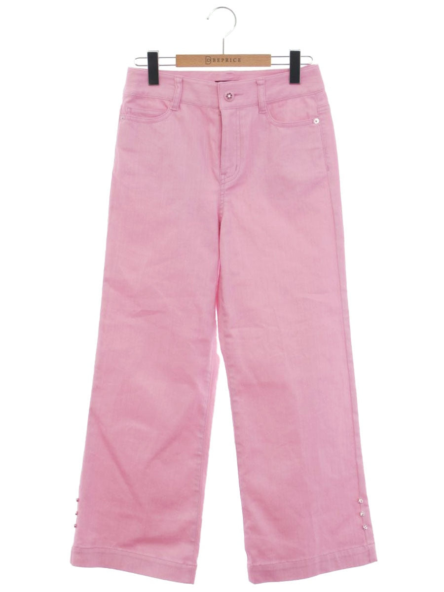 トゥービーシック W5R02-520-12 デニムパンツ 38 ピンク カラー ラインストーン ITJ8D3IHRBY0