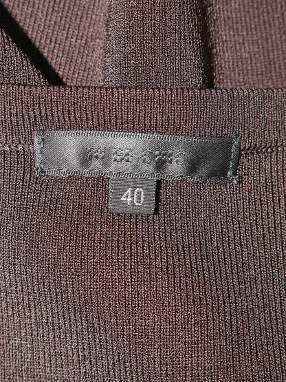 トゥービーシック W5N04-818-55 ニットセーター 40 ブラウン フェイクパール リボン ITC85V3M1DFC