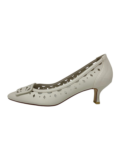 ルタロン POINTED CUTWORK ORNAMENT PUNPS パンプス 23 アイボリー ポインテッドトゥ カットワーク 5.5cm ITA12AT73PS8