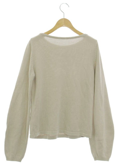 フォクシーブティック Knit Top 38569 ニット 40 ベージュ シルク カシミヤ混 パフスリーブ IT3PGZKBL2KK