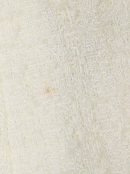 ルネ 6946620 ワンピース 34 アイボリー ツイード フリル ITJ8052D57KO