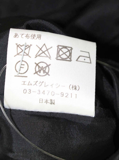 エムズグレイシー 011704 ワンピース 38 ブラック ウール混 リボン IT1TYPDH991C