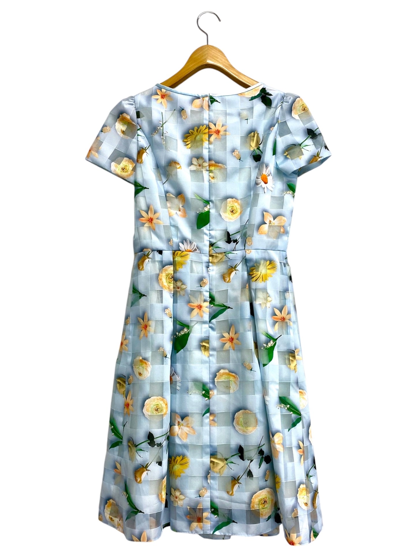 エムズグレイシー Organdy Flower Dress 911111 ワンピース 38 ブルー/マルチカラー フラワープリント IT9MSK80KU34