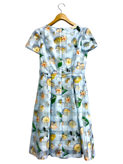 エムズグレイシー Organdy Flower Dress 911111 ワンピース 38 ブルー/マルチカラー フラワープリント IT9MSK80KU34