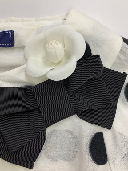 エムズグレイシー Dot Blouse 810325 シャツ ブラウス 38 ホワイト ITXR6CYPHWJS