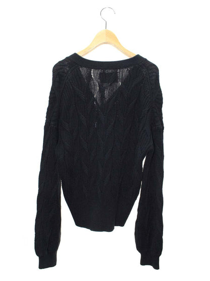 カルバンクラインジーンズ J213507 カーディガン M ブラック ケーブルニット IT0WES9YY7B4