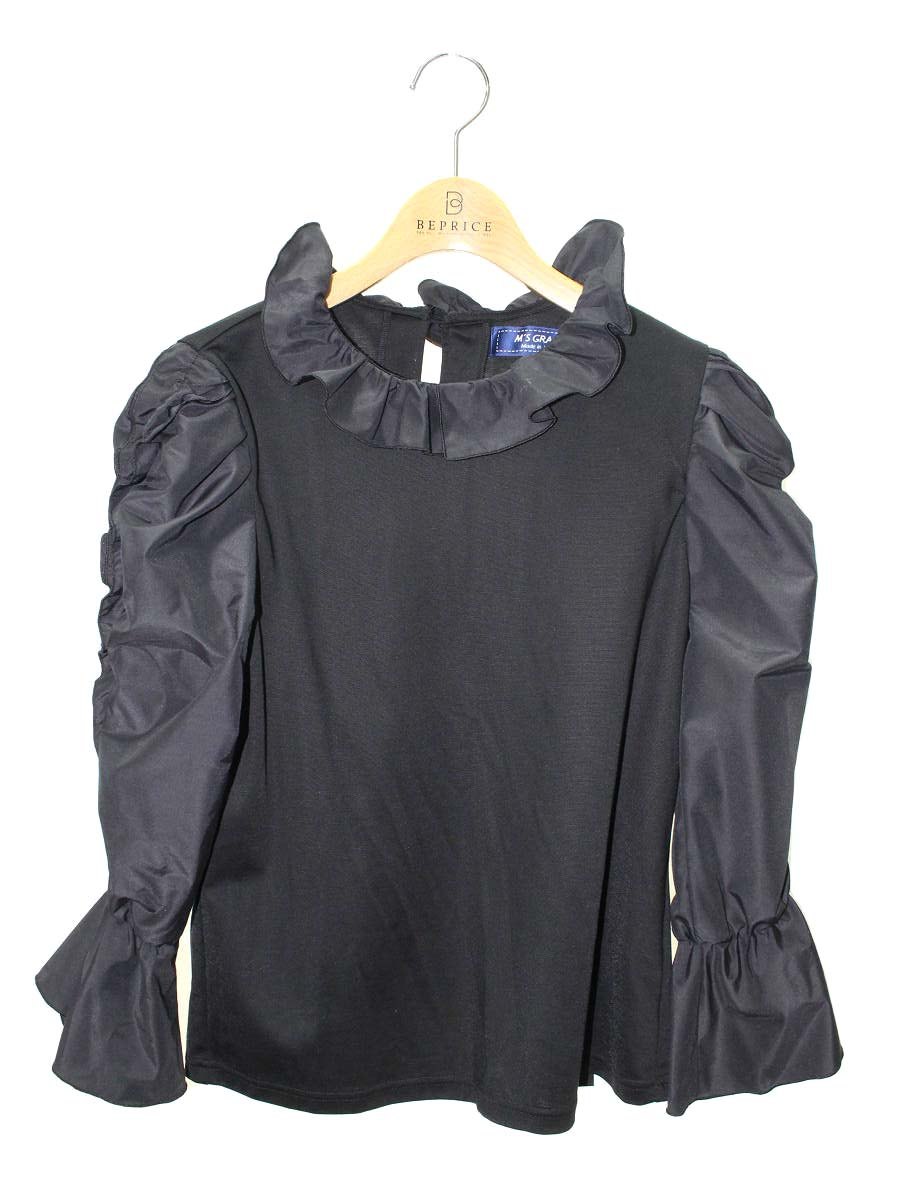 エムズグレイシー フリルカットソー 315114 38 ブラック ITX7ERCB7CBW