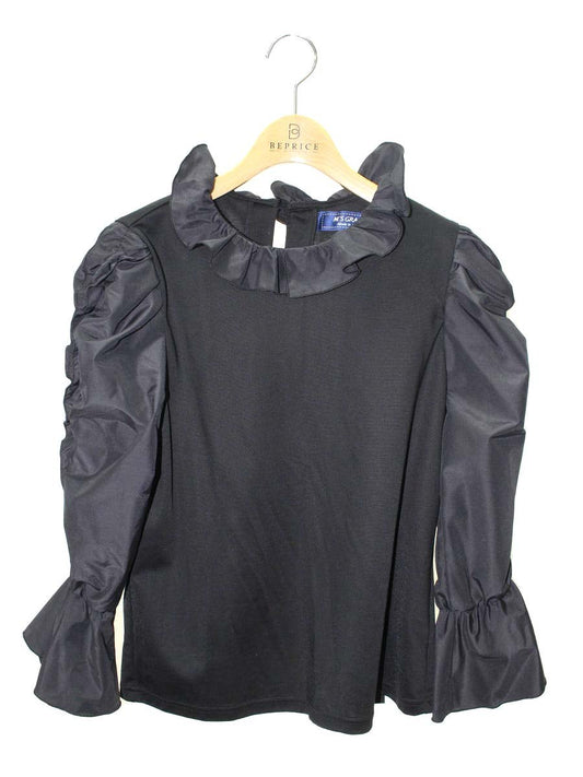 エムズグレイシー フリルカットソー 315114 38 ブラック ITX7ERCB7CBW