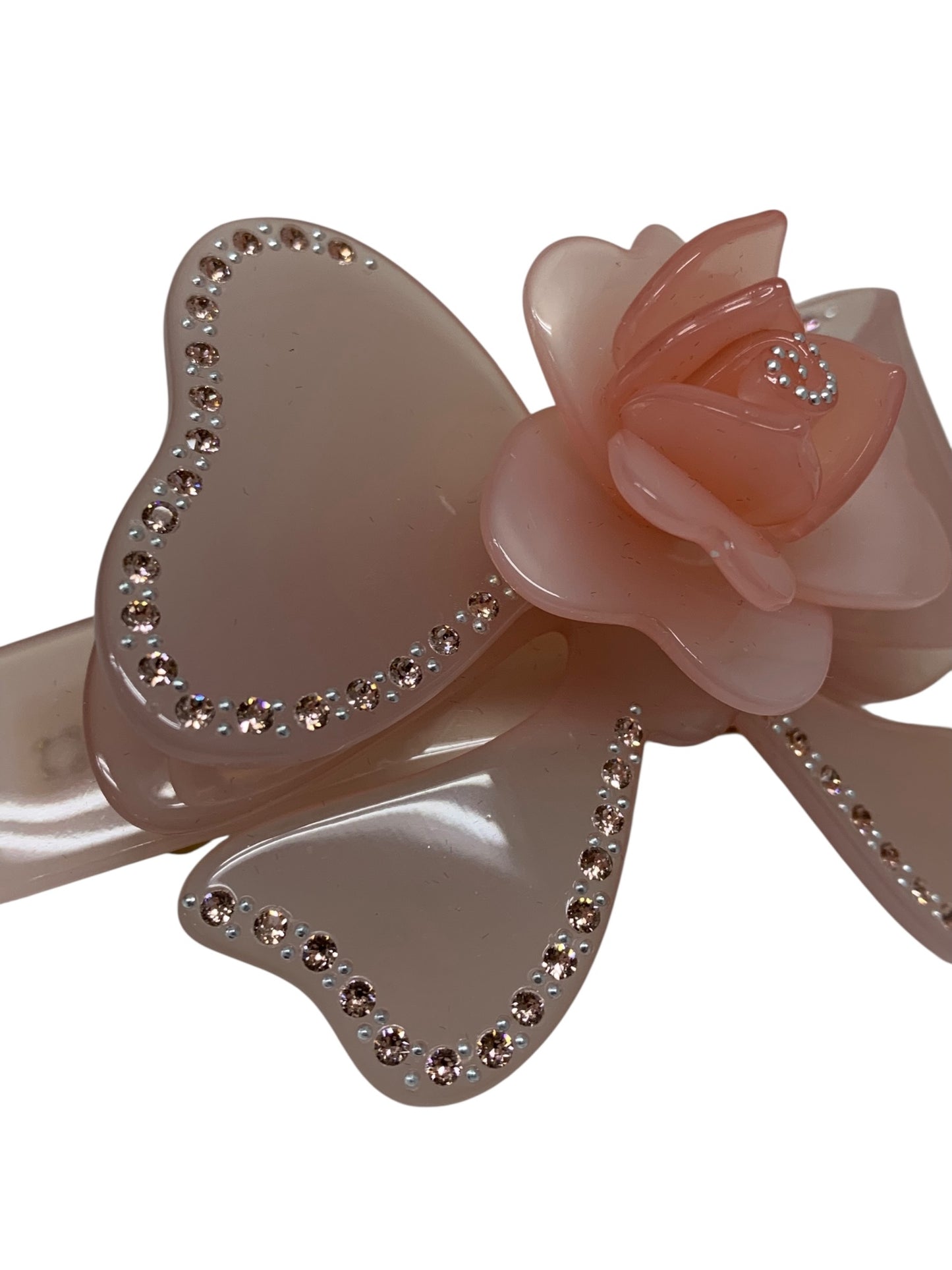 アレクサンドルドゥパリ バレッタ ピンク フラワーモチーフ ラインストーン ITQ6S8VH7FOU