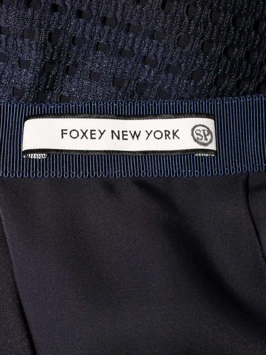 FOXEY NEWYORKフォクシーニューヨーク　 ブルースカート　40サイズ 美品 フォクシー フレアスカート 洗える 40 濃紺 M 通年 FOXEY