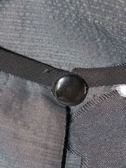 エムズグレイシー ブラウス 810106 Tシャツ カットソー 38 チャコール カメリア リボン パフスリーブ ITN4MQ5KK6VX