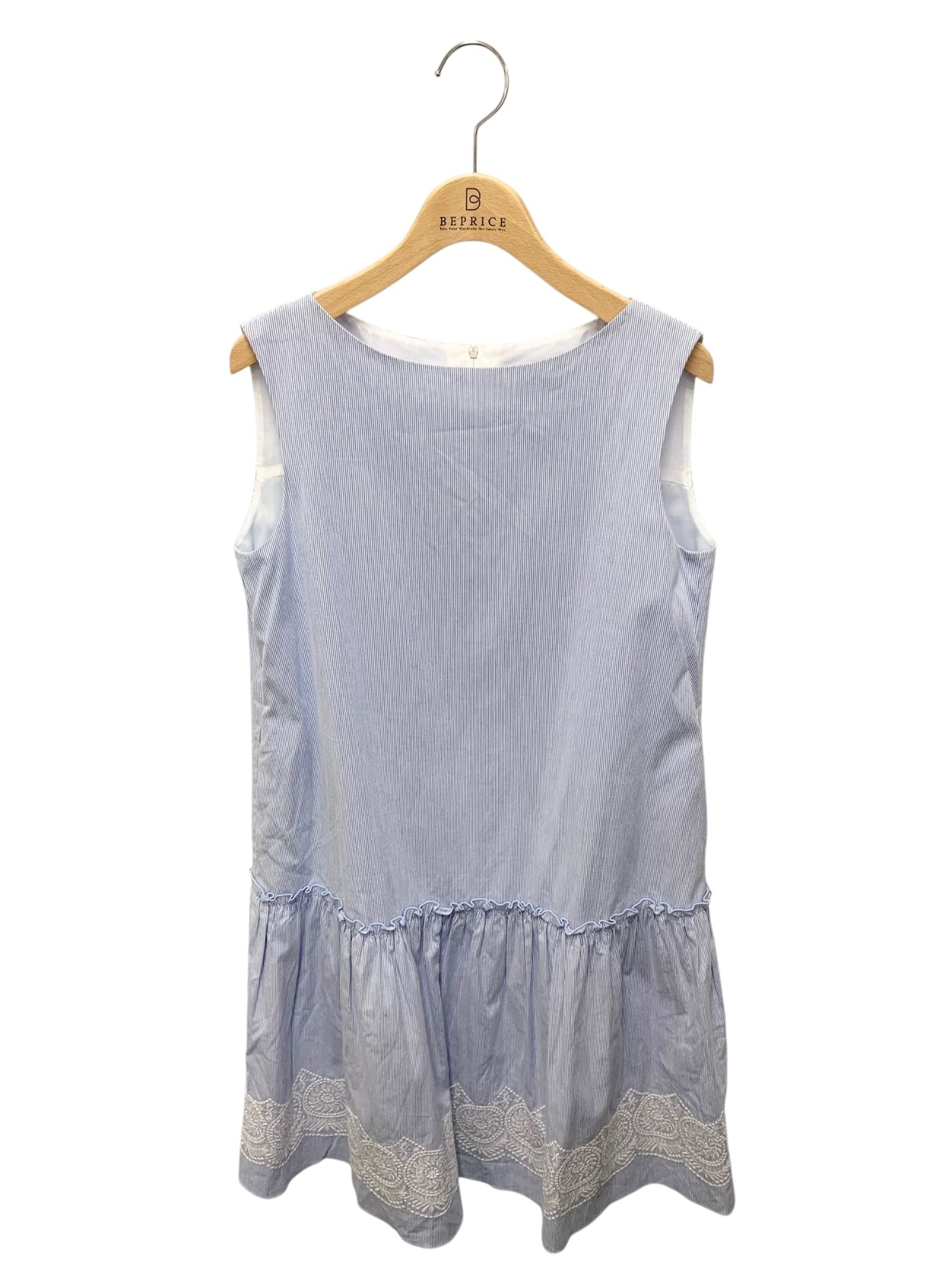 フォクシーニューヨーク collection Dress Montmartre 40090 ワンピース 38 ブルー 刺繍 IT14AIOQGBUK