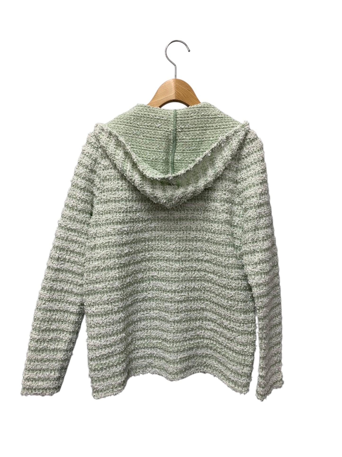 ルネ 6212340 パーカー 34 グリーン ツイード調 フーディ ジップアップ ITNAHCDOX3CO