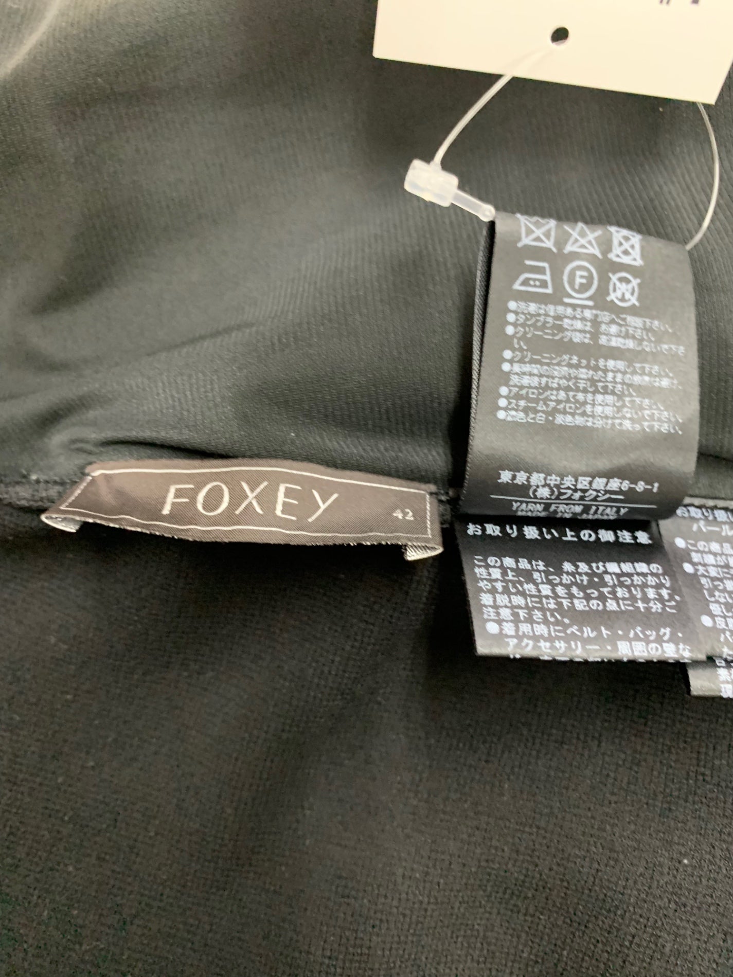 フォクシーブティック 36968 ワンピース 42 ブラック Dress パール装飾 ニット ITVMWTWX2IUO