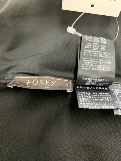 フォクシーブティック 36968 ワンピース 42 ブラック Dress パール装飾 ニット ITVMWTWX2IUO