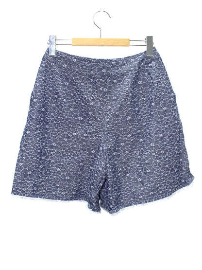 ルネ TISSUE 6925130 ショートパンツ 36 ネイビー フラワーモチーフ ITEC3MA930IS 【SALE】