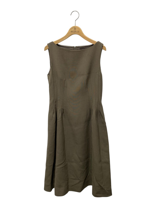 フォクシーブティック ドレス マグノリア 39713 ワンピース 38 ブラウン クルーネック バックジップ ITS2JEPYIFXS