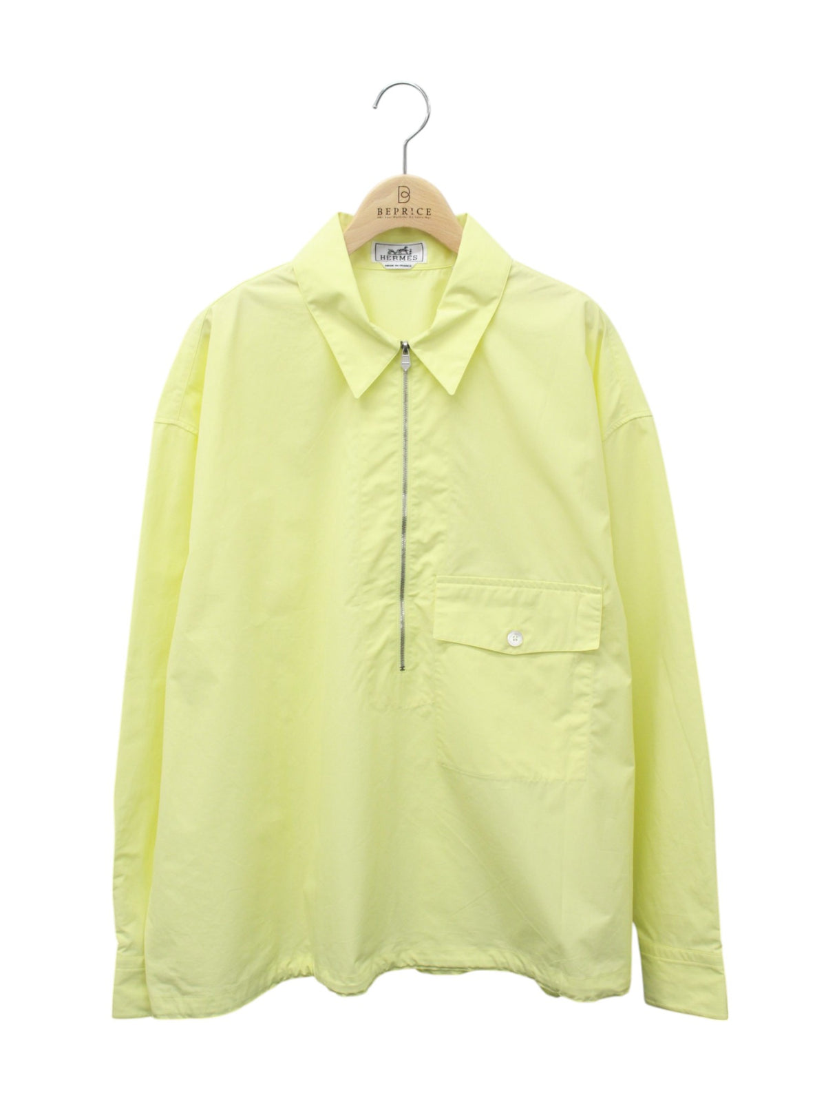 エルメス シャツ 23ss ジップアップカラー・シャツ | ビープライス