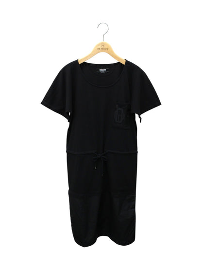 エルメス ワンピース ショートスリーブ コットンワンピース 刺繍 半袖 34 【SALE】