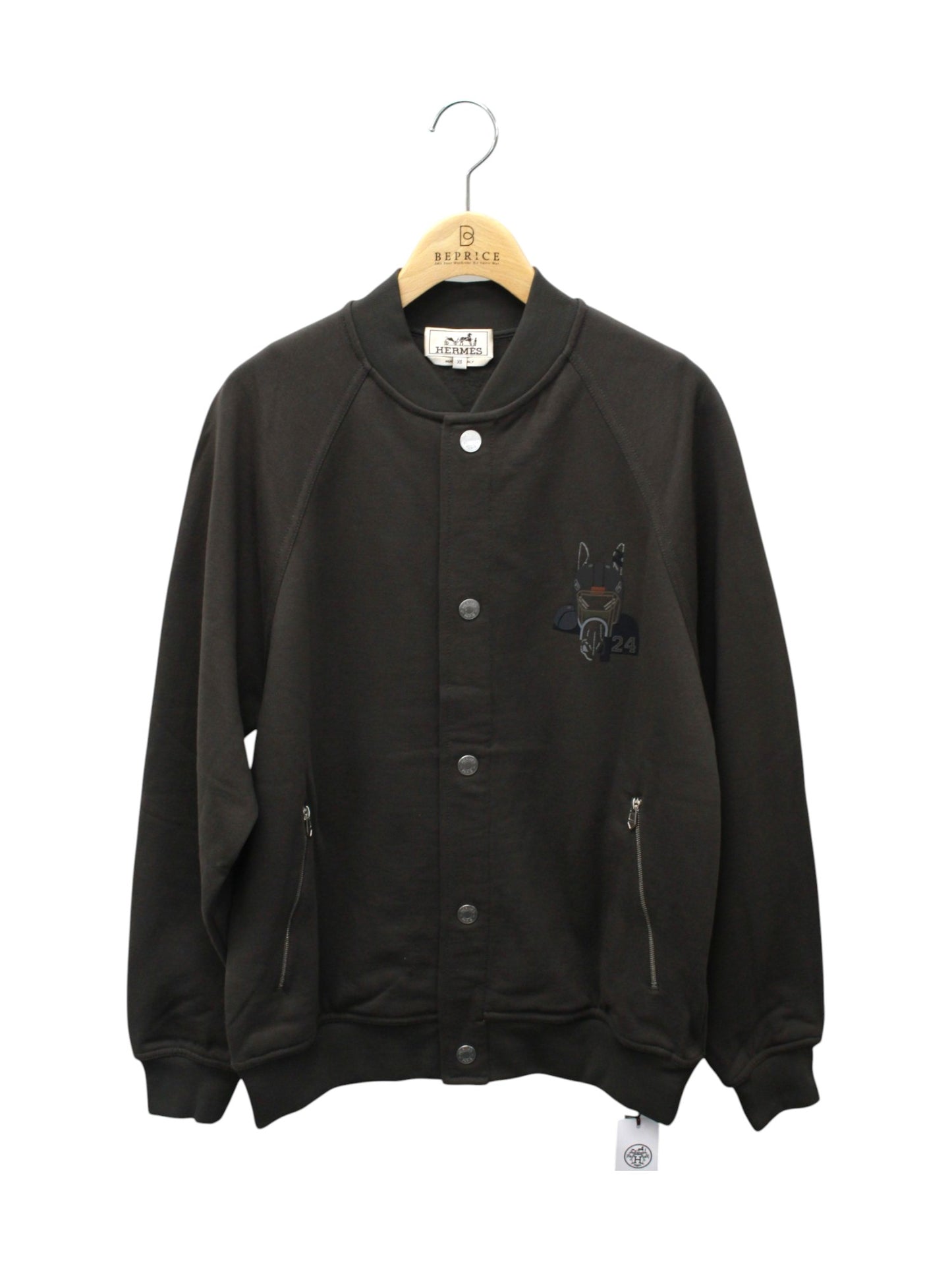 エルメス ジャケット 23-24AW HERMES Quarterb'Hディテール スタジャン XS 【SALE】