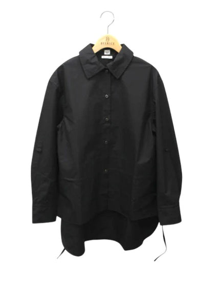 エルメス シャツ ブラウス カレーシュ ウエスト ドローストリング ワンポイント 長袖 38 【SALE】