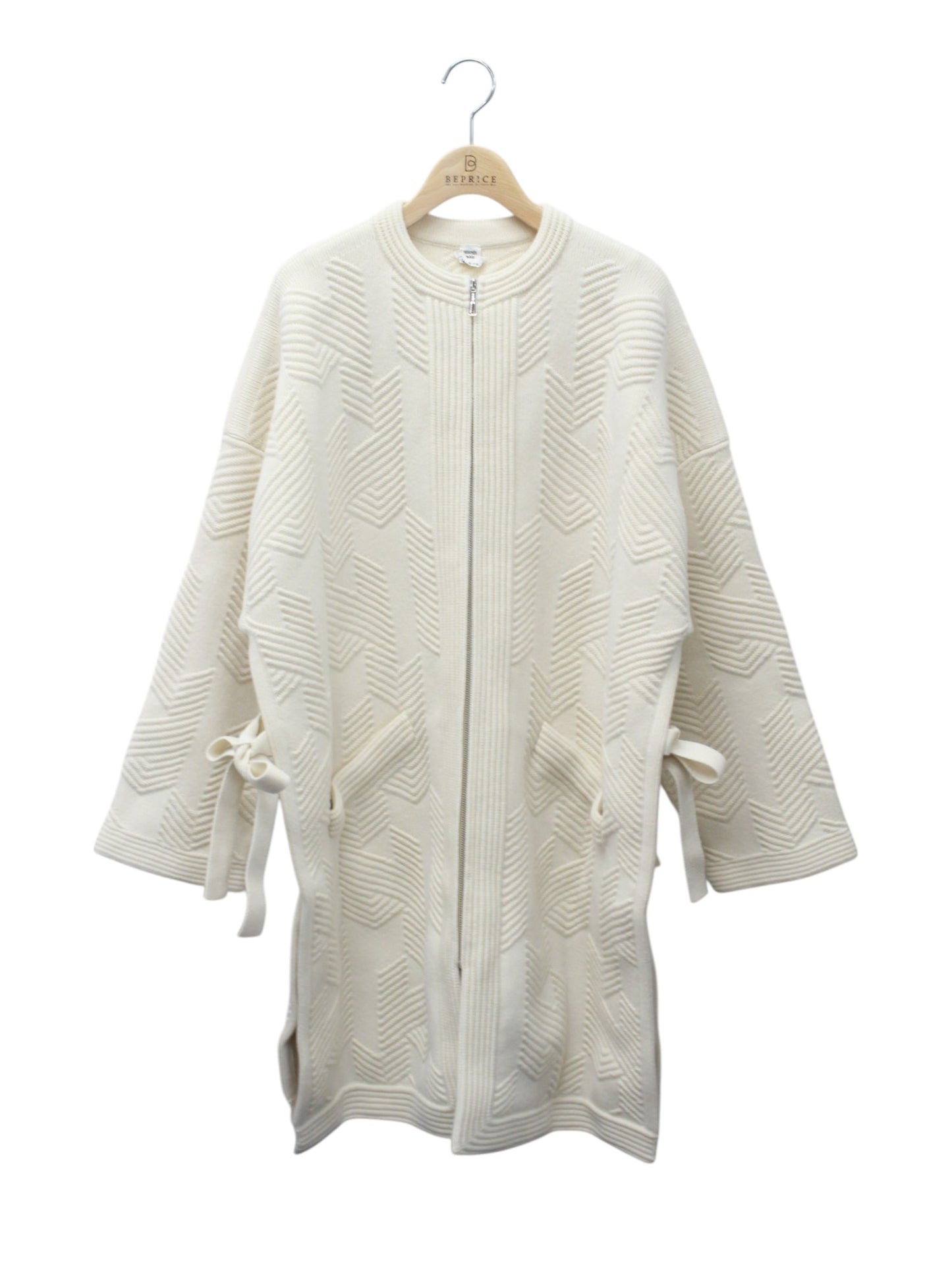 エルメス コート Hモチーフ コートカーディガン 総柄 34 【SALE】