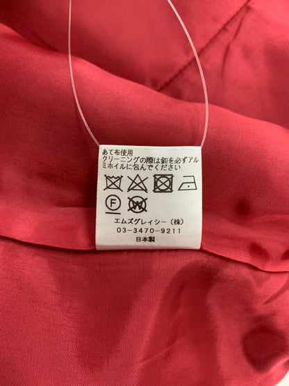 エムズグレイシー 814529 ジャケット 38 レッド Pコート ハーフ ウール ITLBVQUDC0P5 【SALE】