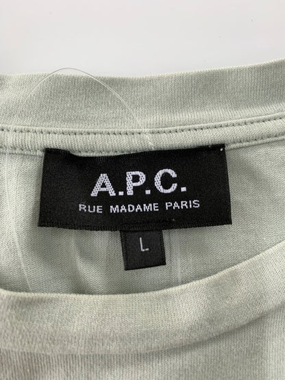 アーペーセー 24235-1-90061 Tシャツ L ブルー ロゴ 刺繍 ITPHMDDRAZZE