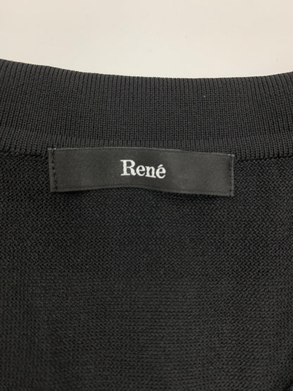 ルネ 5232080 ポロシャツ 36 ブラック ボーダー パフスリーブ IT20HY4GLVJ4 【SALE】