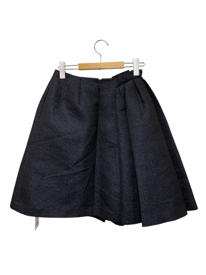 ルネ 6544330 スカート 34 ネイビー TISSUE ツイード リボンブローチ ラメ ITA6977KHLQC 【SALE】