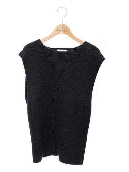 ブラミンク 7913-106-0017 ニットベスト 36 ブラック コットン ITLV56PL6KKY