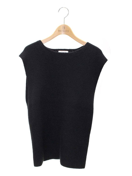 ブラミンク 7913-106-0017 ニットベスト 36 ブラック コットン ITLV56PL6KKY