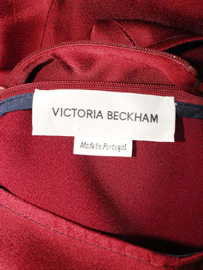 ヴィクトリアベッカム A24WDR005960B ワンピース 38 レッド Vネック タイト ITLNPZO1MXAF