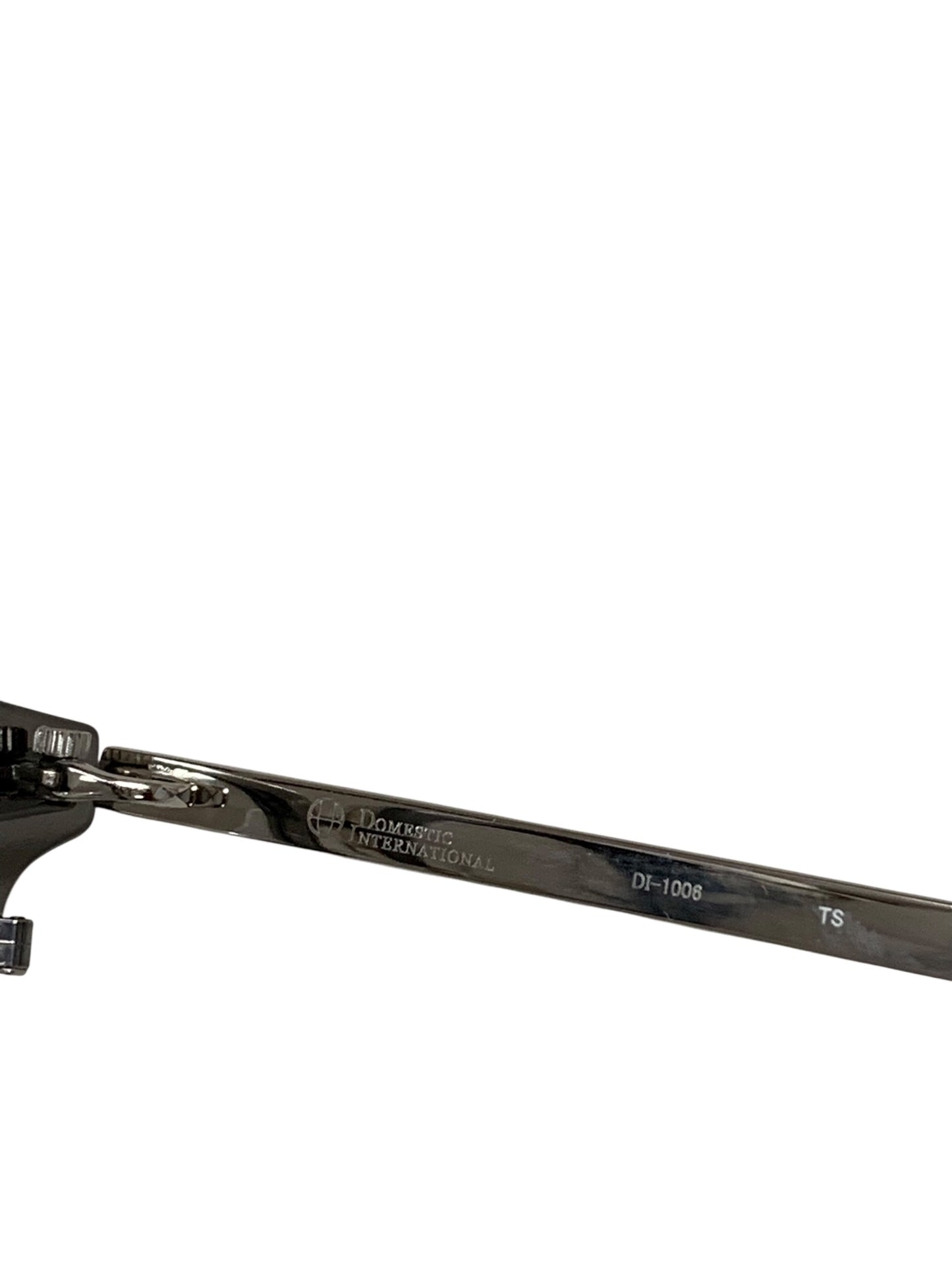 ドメスティックインターナショナル DI-1006TS メガネ シルバー メタルフレーム フルリム スクエア ITA7NB2BRLAH