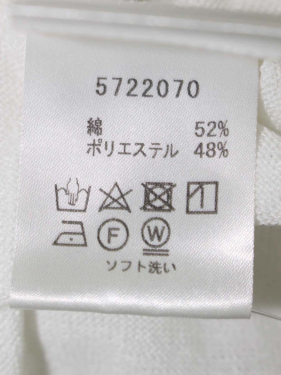 ルネ  basic 5722070 カーディガン 38 ホワイト メッシュスリーブ カメリアボタン IT6BZ08NMKVE