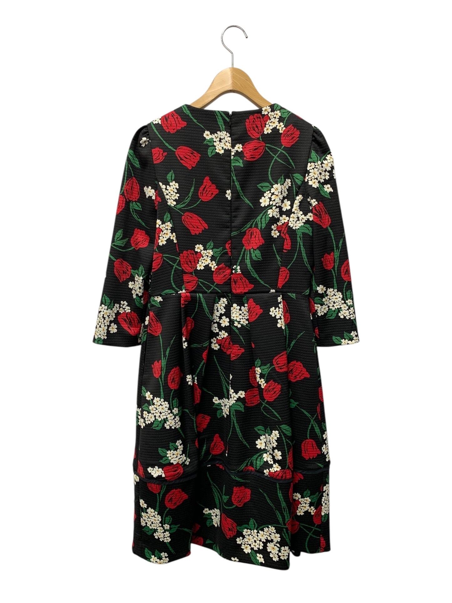 エムズグレイシー Tulip & Queen Anne's Lace Flower Dress 911559 ワンピース 38 ブラック IT73SNVZFB30
