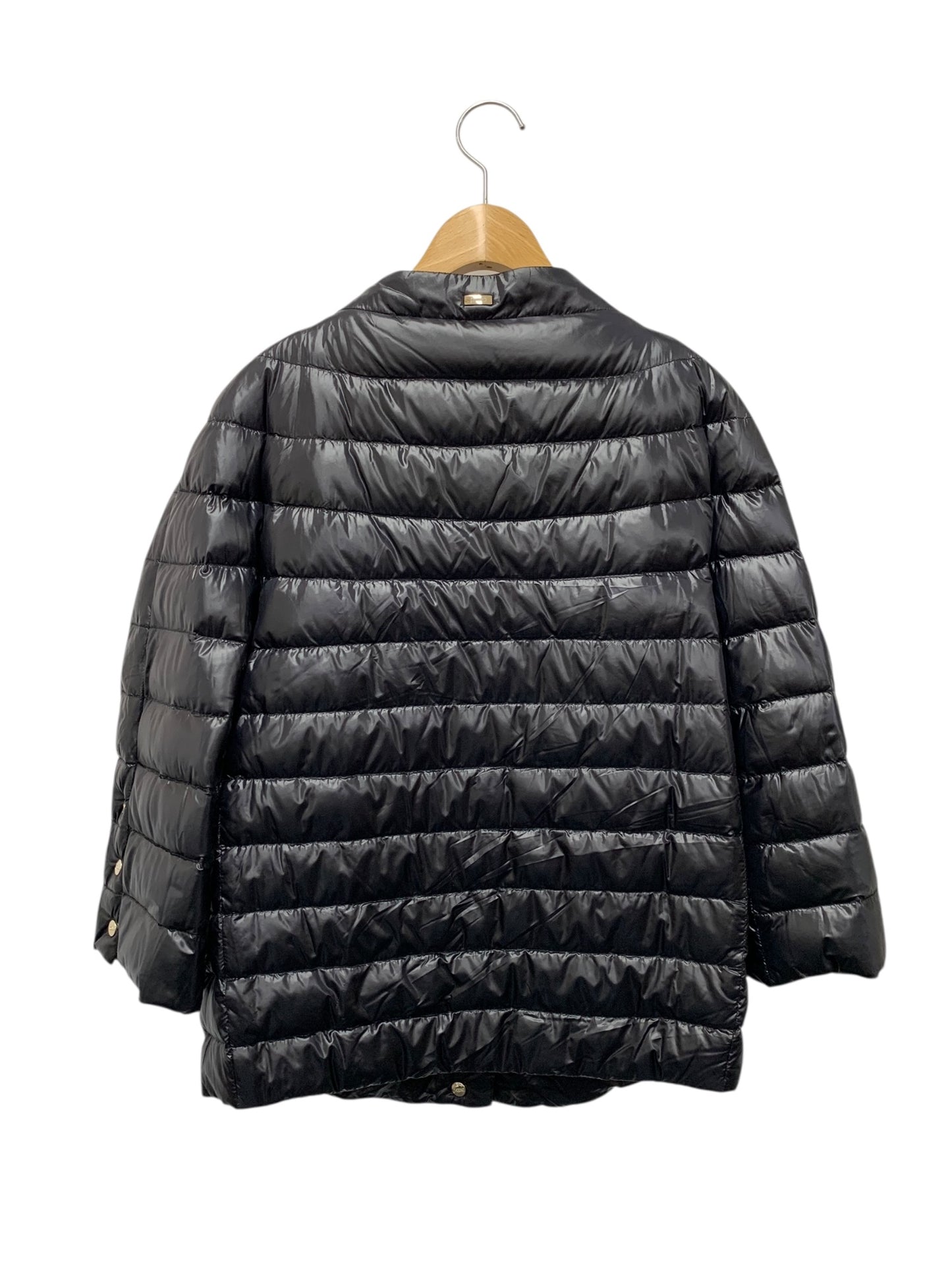 ヘルノ ウルトラライト ダウンジャケット PI001650D  40 ブラック スタンドカラー 七分袖 ITF9DFBQ7BA0