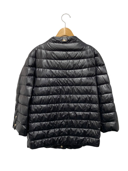 ヘルノ ウルトラライト ダウンジャケット PI001650D  40 ブラック スタンドカラー 七分袖 ITF9DFBQ7BA0