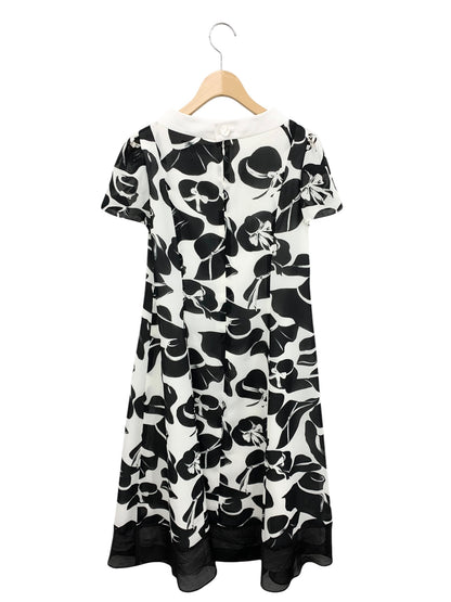 エムズグレイシー 帽子柄シフォン 411321 ワンピース 38 ホワイト ハットモチーフ ITL59AEL66TW