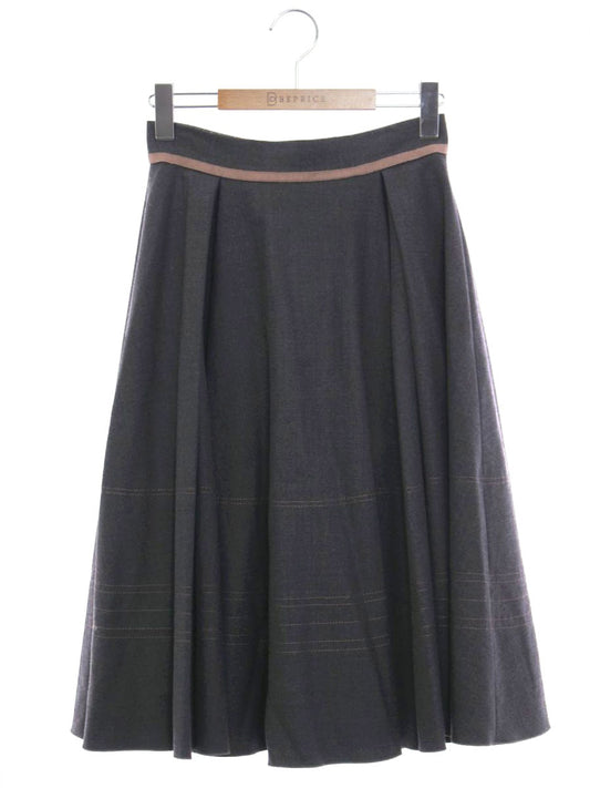 フォクシーブティック 39989 スカート 38 グレー フレア ITZCL9QZ8CIW