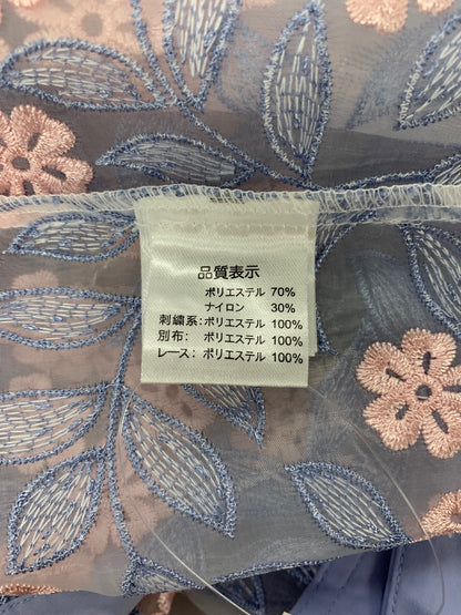 スーパービューティー ロングカーディガン 42 ブルー フラワーモチーフ レース ITW9WJV1JYDS