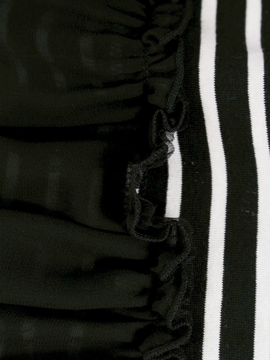 エムズグレイシー 015351 トップス 38 ブラック パール ストライプ リボン ITBXDRQSIZP0