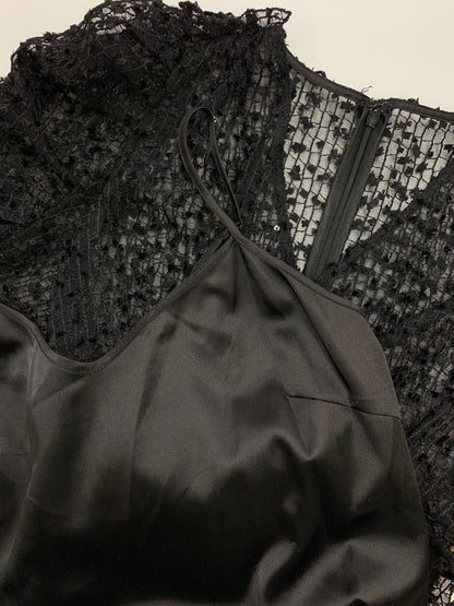 セルフォード CWFO221054 ワンピース 36 ブラック チュールレース ITQSBOMGDOC0