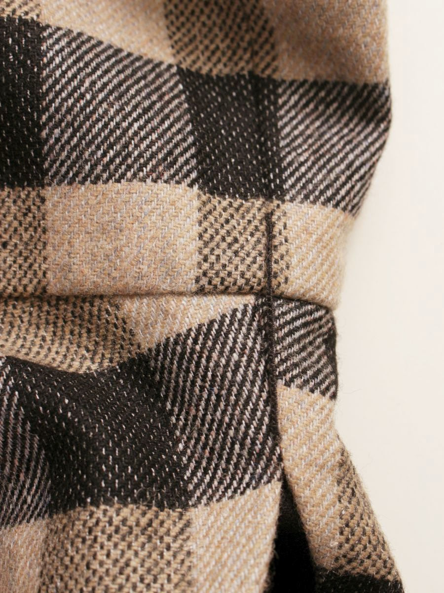 エムズグレイシー 211701 ワンピース 36 ブラウン クラシカルチェックジャンパースカート IT10ONUNP404