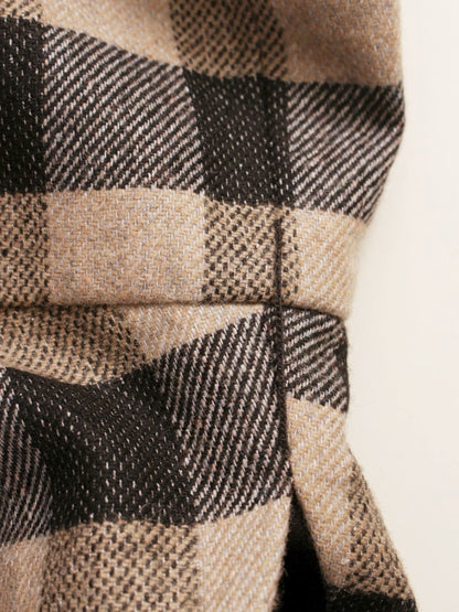 エムズグレイシー 211701 ワンピース 36 ブラウン クラシカルチェックジャンパースカート IT10ONUNP404