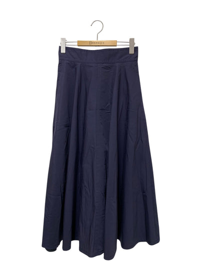 ブラミンク 7924-299-0055 スカート 36 ネイビー コットン シルク フレア ITFYSPOMGASR 【SALE】