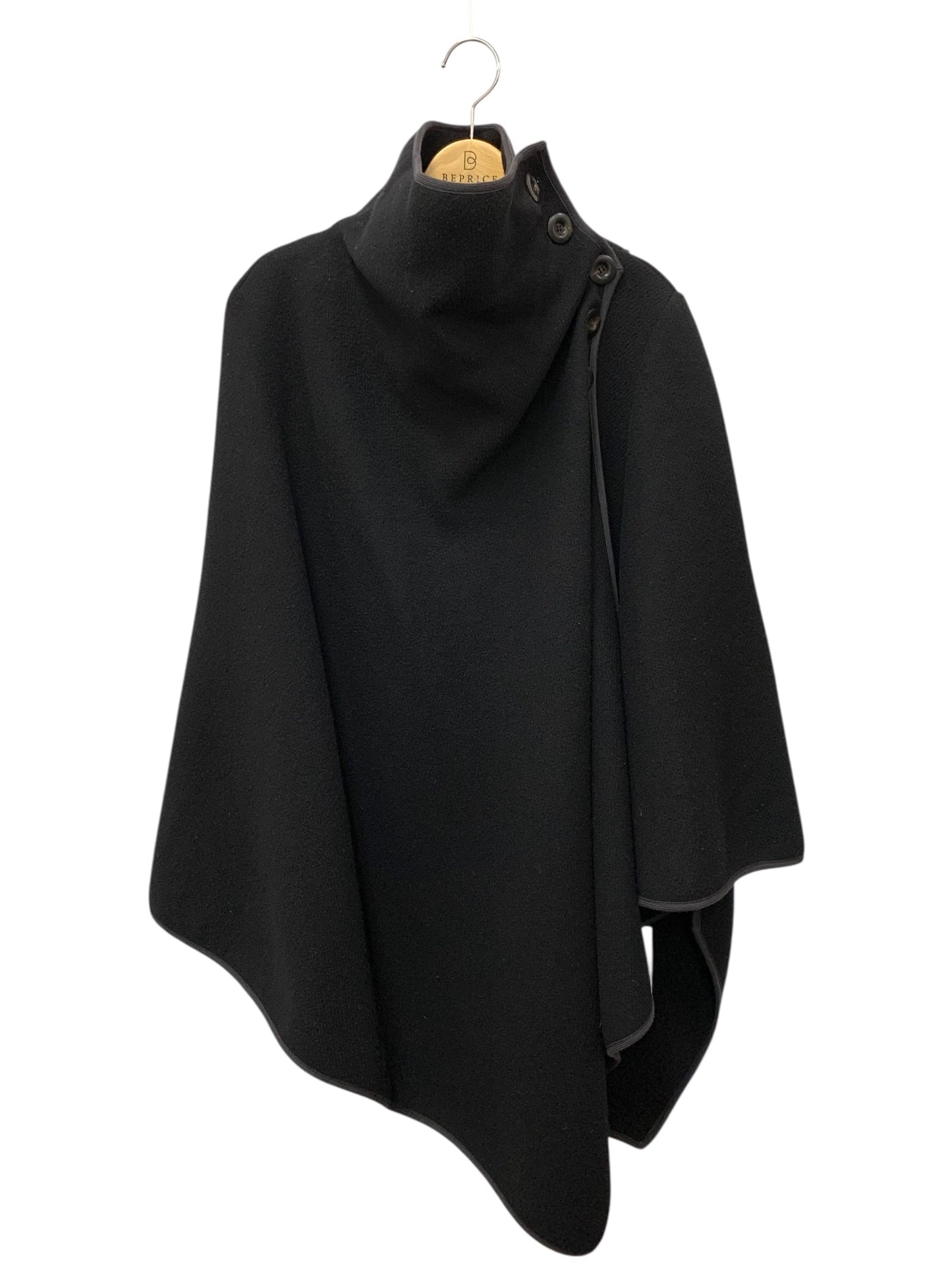 クロエ 18SMA71 ポンチョ 34 ブラック アシンメトリー ハイネック ITGY7ORP1O9V