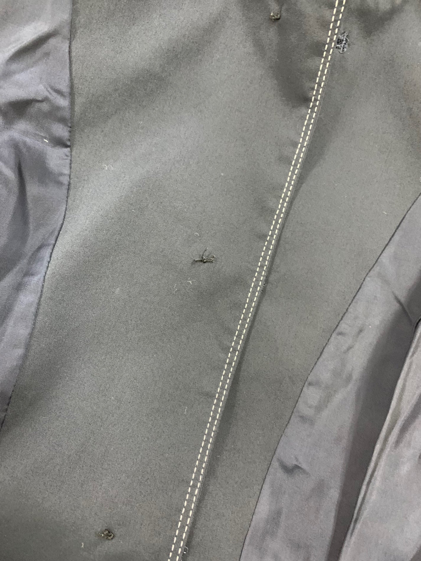 エムズグレイシー 819104 コート 40 ネイビー ステッチ フリル リボンベルト付き ITHIDSMRCPJM